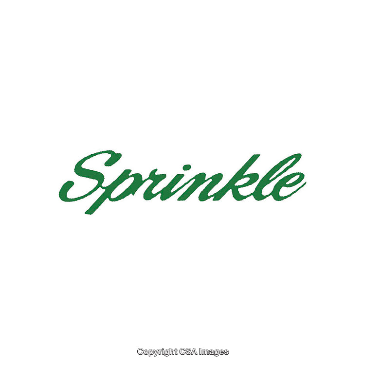 Green Text Design Featuring 'Sprinkle' in Cursive Typeface on White Background