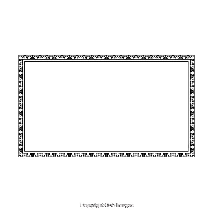 Elegant Black and White Geometric Border Frame Design