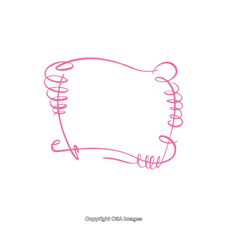 Pink Abstract Decorative Frame with Artistic Swirled Border Design