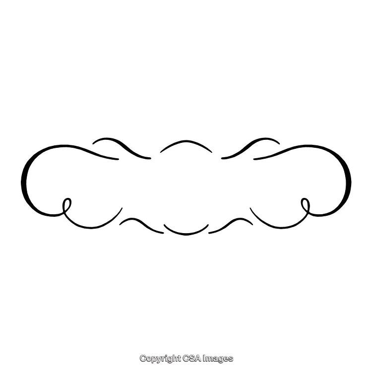 Elegant Ornamental Black and White Border Design with Curved Lines