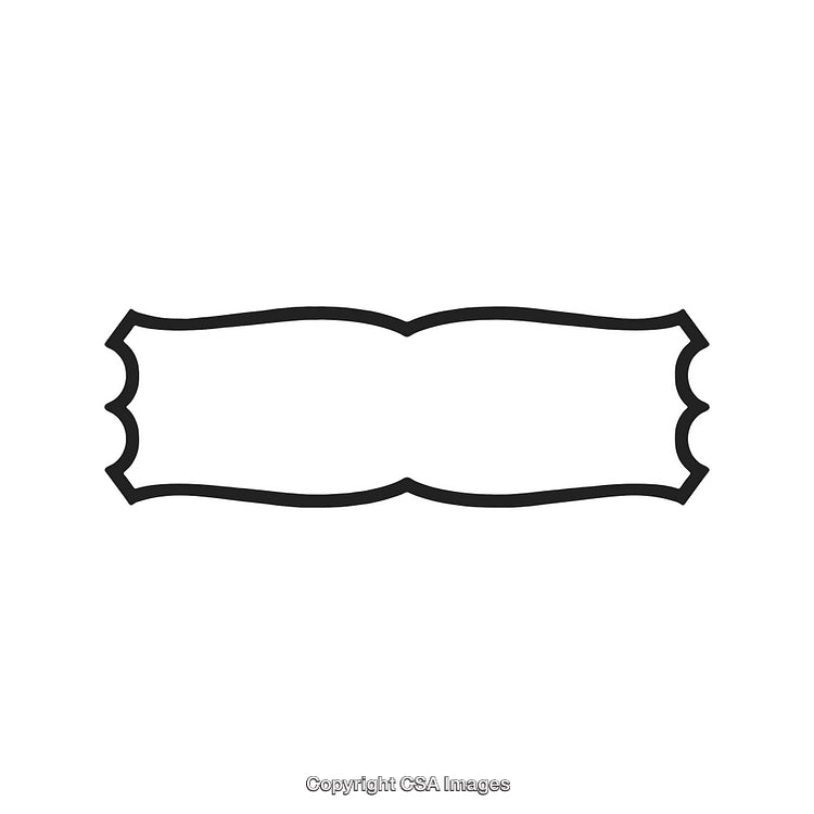 Simple Black and White Decorative Border Frame Illustration
