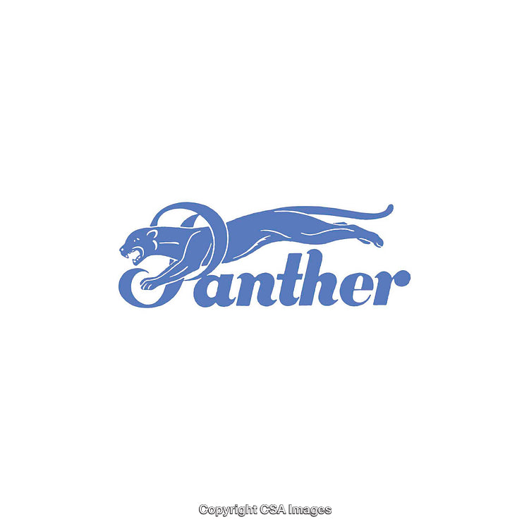 Blue Panther Logo Design Featuring a Dynamic and Vintage Style Concept