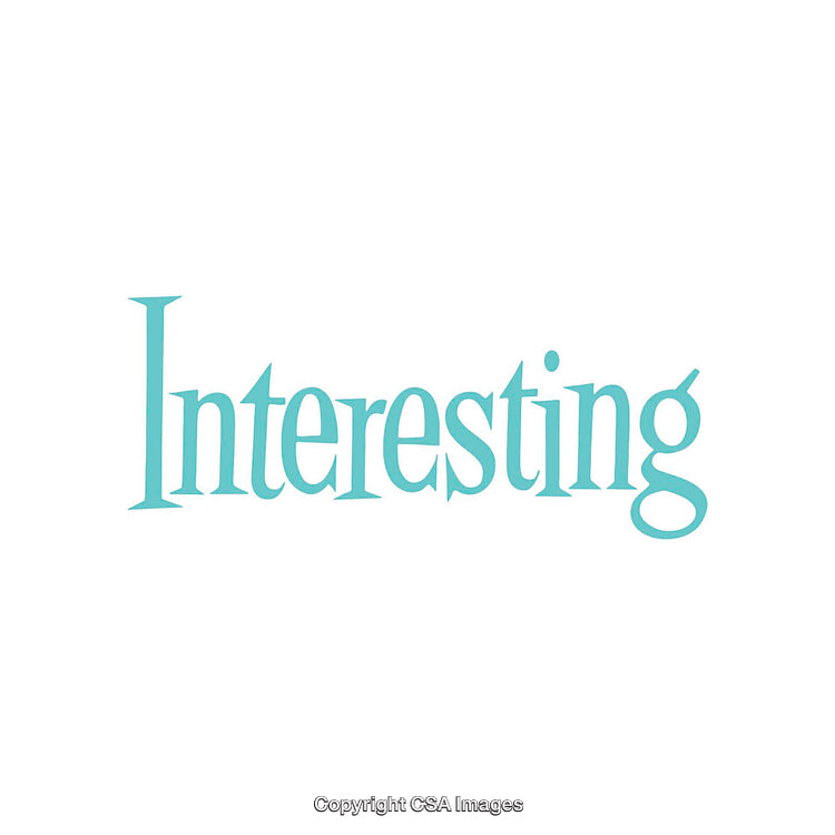 Interesting Typography Design with Single Word in Vibrant Blue