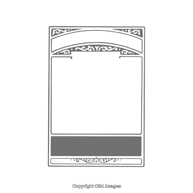 Decorative Blank Template With Elegant Frame and Ornamental Design Elements