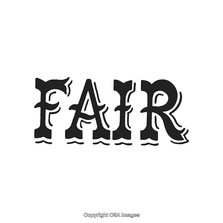 Vintage Typography Design Featuring the Word Fair in Artistic Font