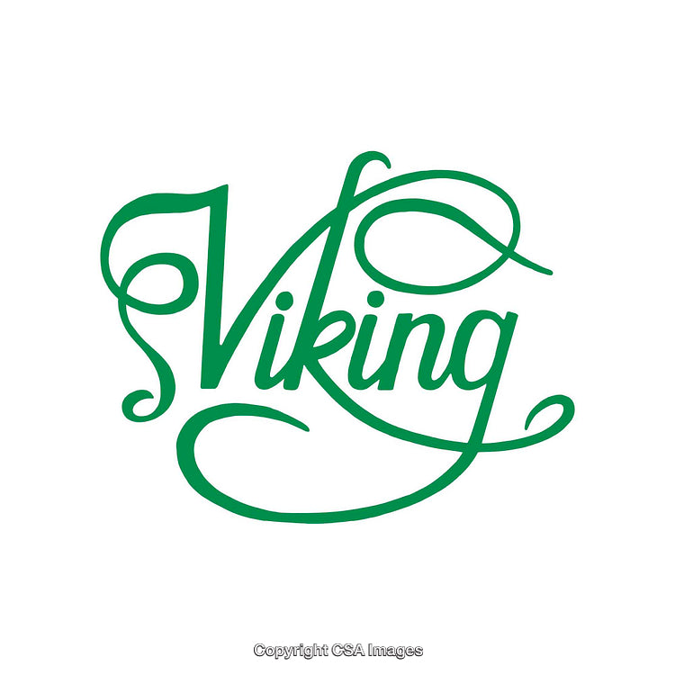 Elegant Green Word Art Featuring the Term Viking in a Calligraphy Style