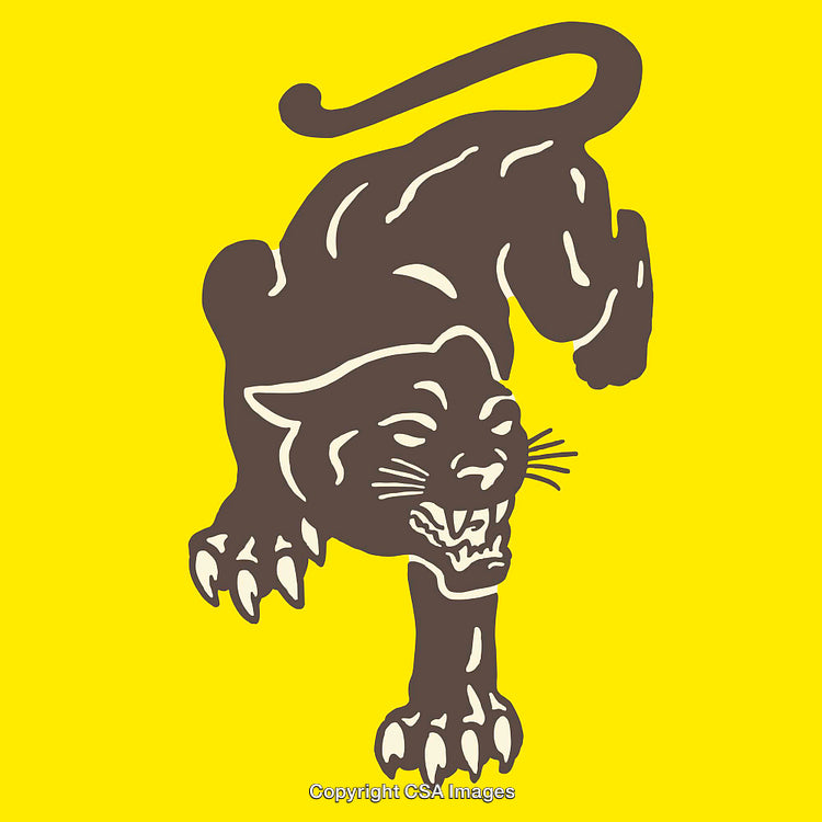 Dynamic Illustration of a Leopard on a Vibrant Yellow Background