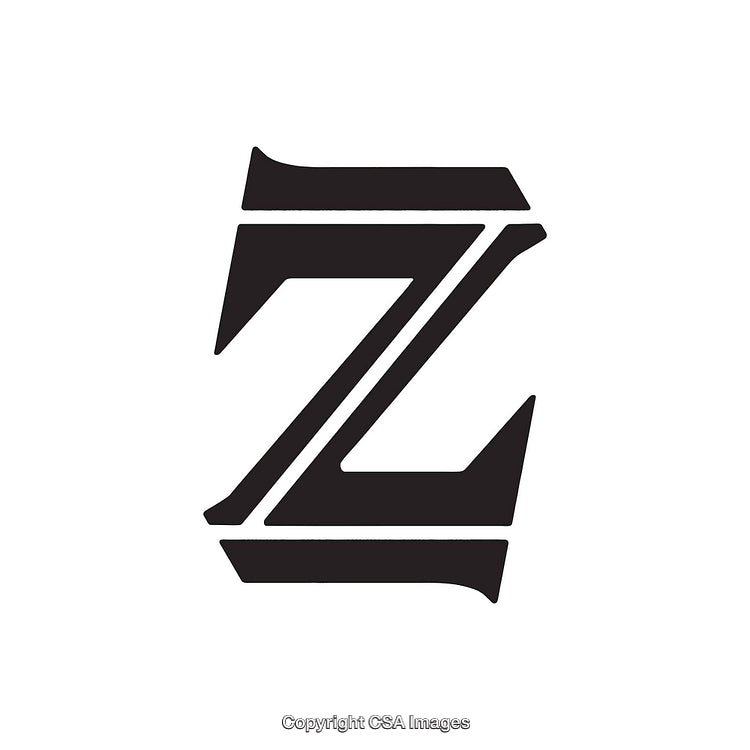 Creative Black Letter Z Logo in a Modern Style Design