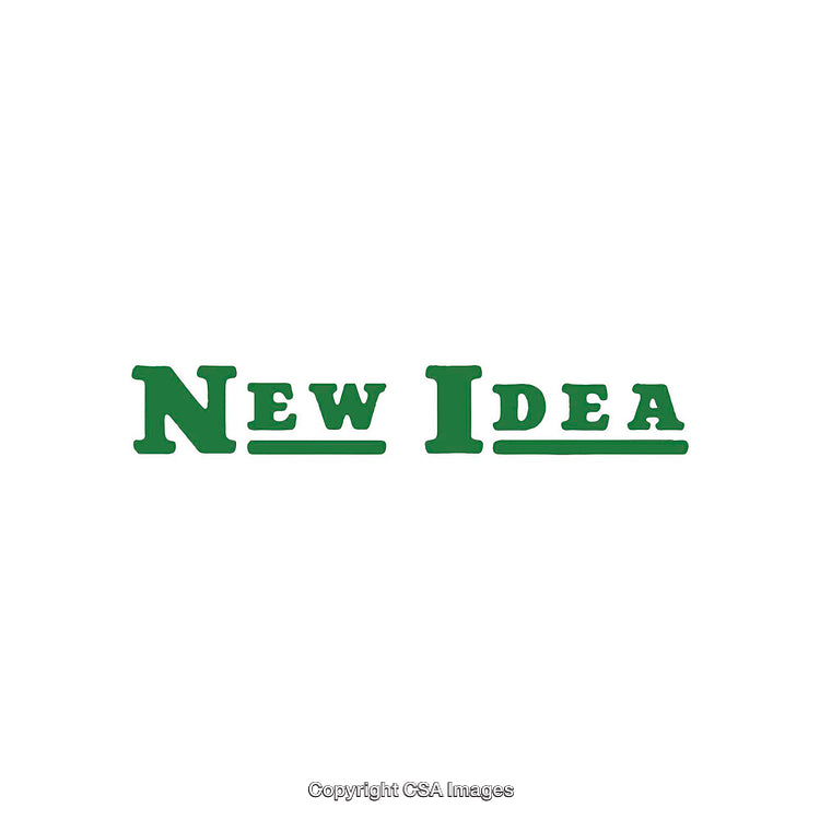 Bold Green 'New Idea' Text Design on White Background