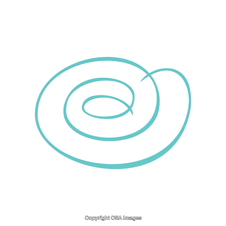 Abstract Blue Spiral Illustration with Clean Minimalistic Design