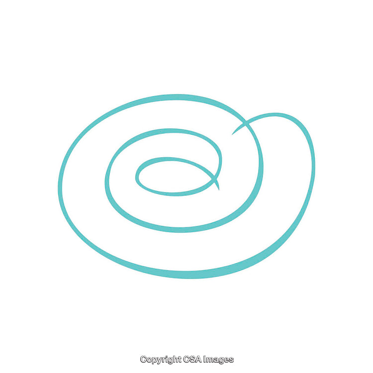 Abstract Blue Spiral Illustration with Clean Minimalistic Design