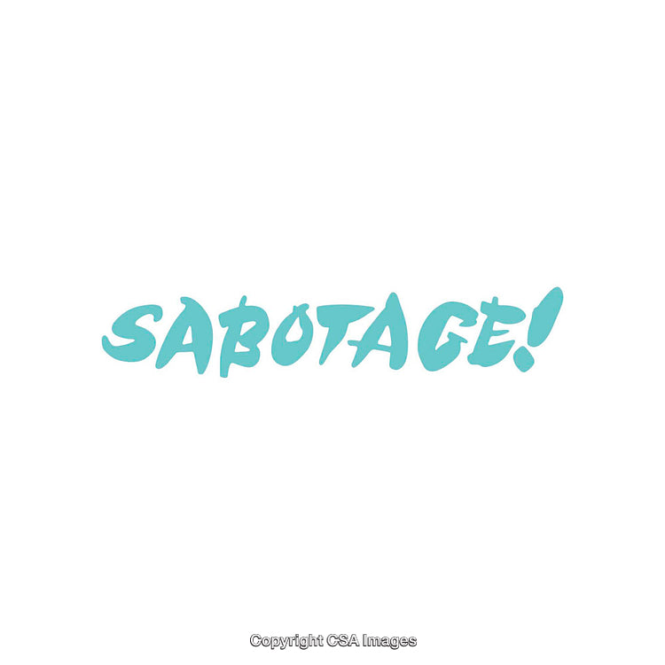 Creative Text Artwork Featuring "Sabotage" in Bold Blue Stylization