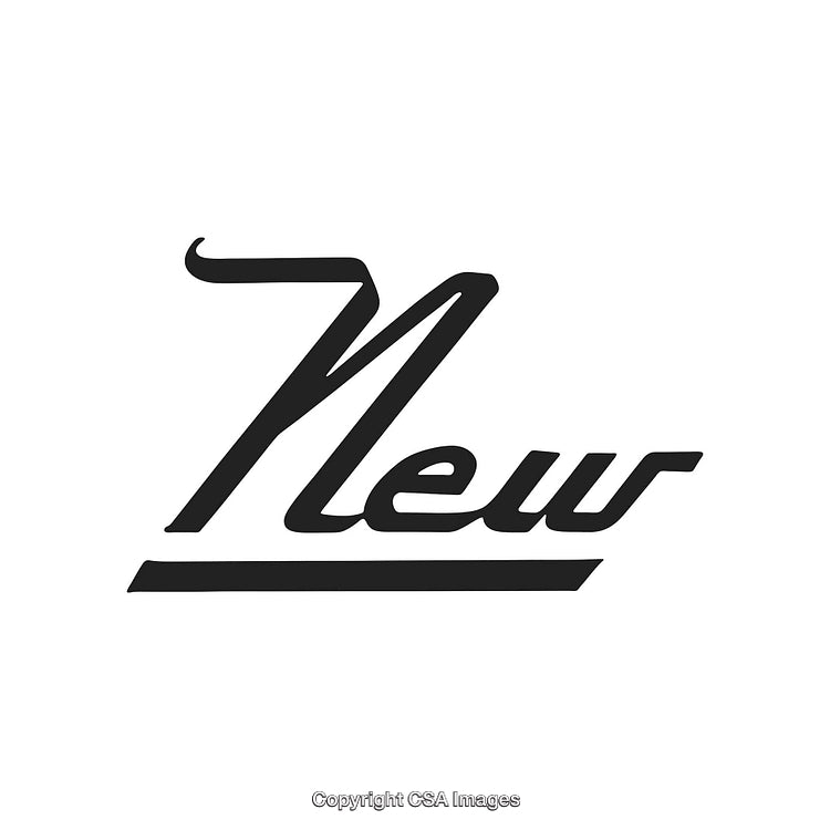 Stylish Hand-Drawn Lettering Display with 'New' Word Highlight