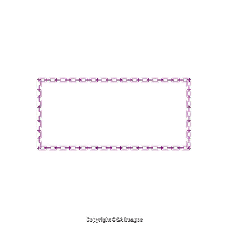 Simple Rectangular Purple Chain Frame on a Clean White Background