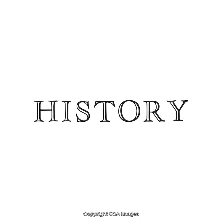 Elegant Typography of the Word 'History' in Classic Serif Font Style