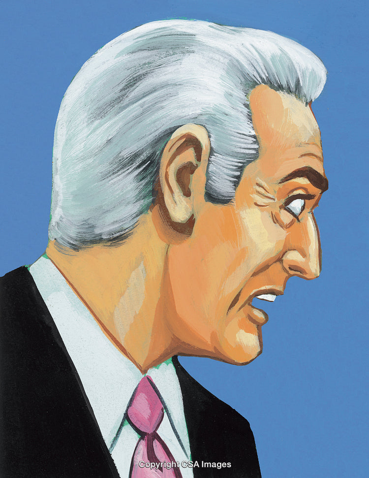 Expressive Portrait of a Concerned Man in Business Attire