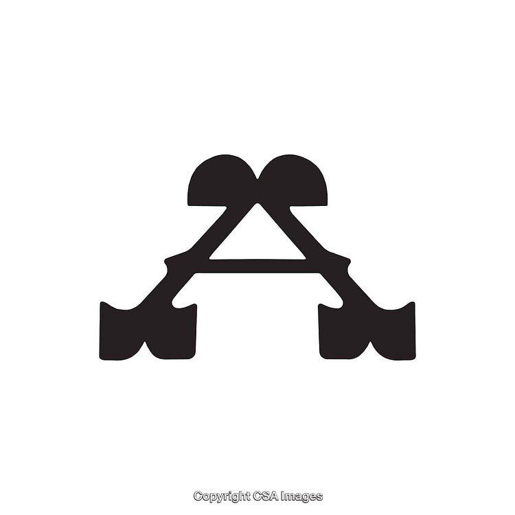 Creative Typography Representation of the Letter A in Unique Style