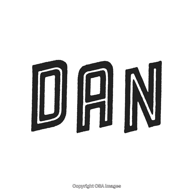 Bold Black Lettering Graphic Isolated on White Background