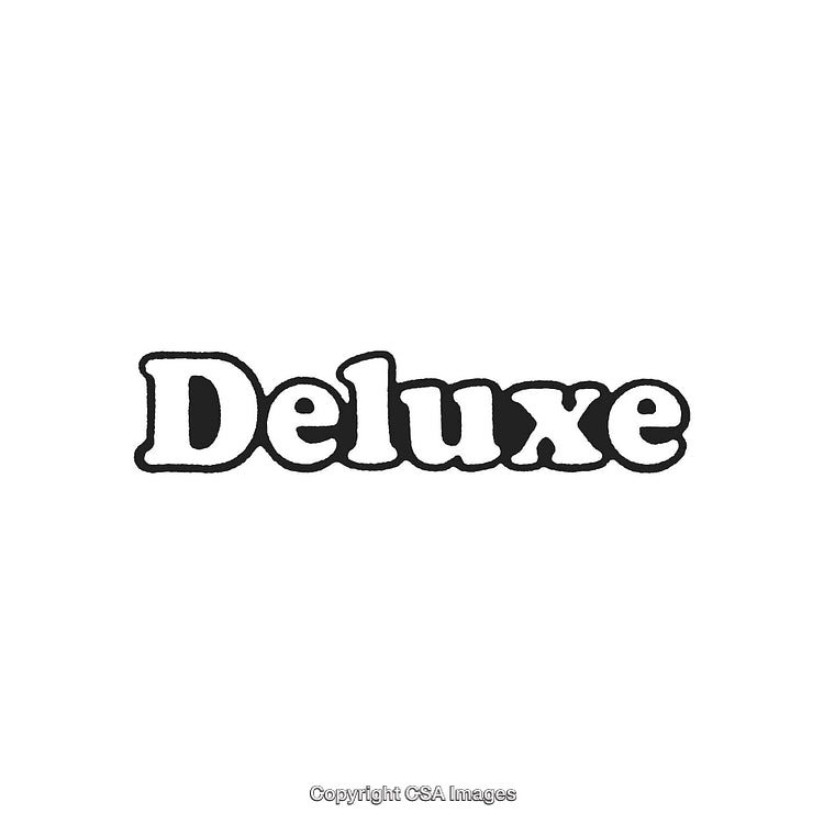Deluxe Logo Design with Bold Font and Monochrome Color on White Background