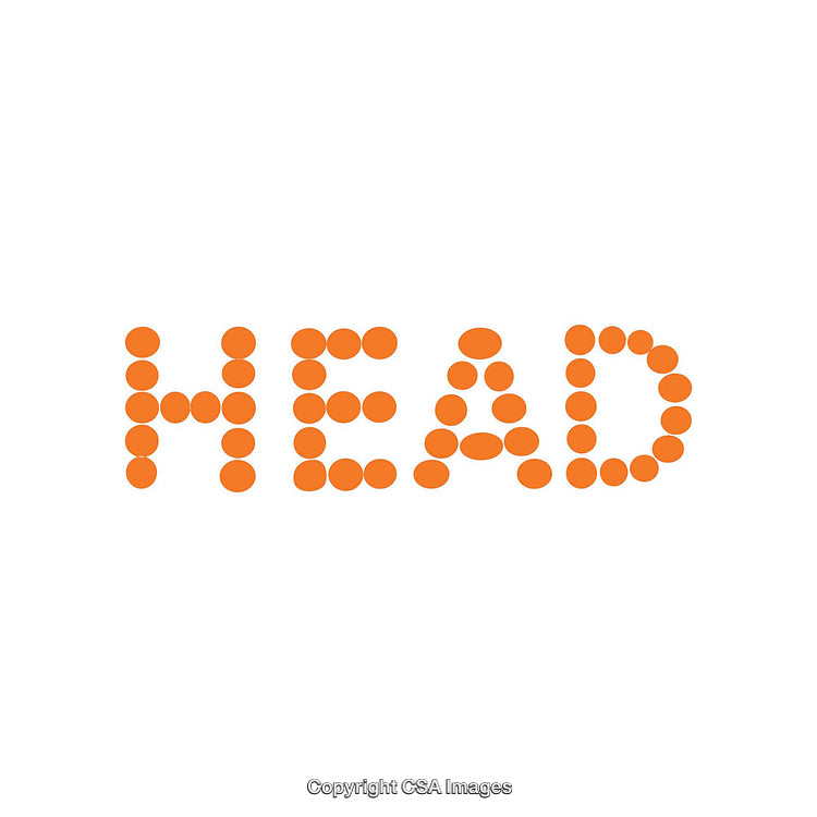 Orange Letter Design Formed Using Dotted Pattern with White Background
