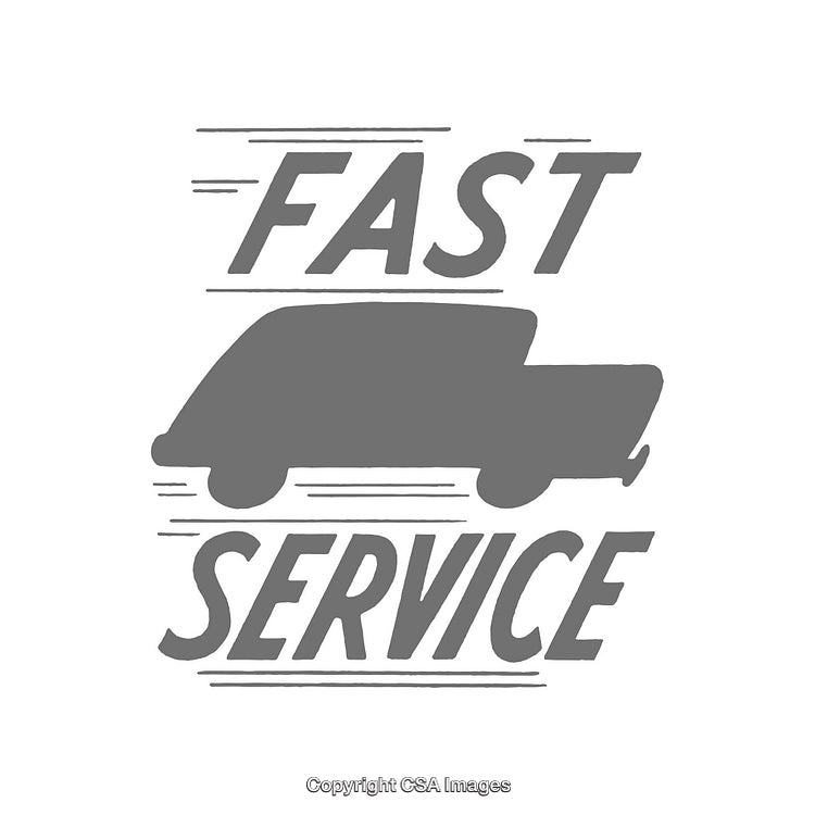 Monochromatic Illustration of Fast Vehicle Service Concept Design