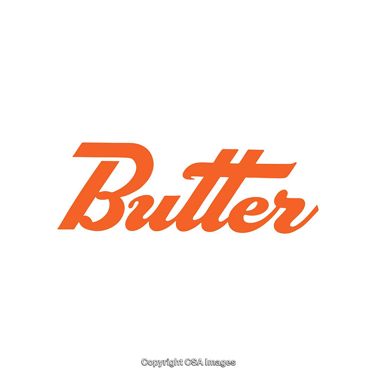 Bright Orange Butter Logotype on a Minimalist Design Background