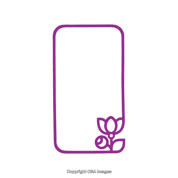 Vibrant Purple Floral Frame Design for Modern Artistic Applications