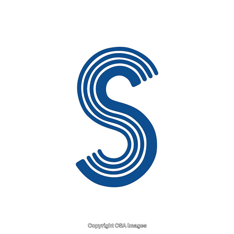 Artistic Representation of the Letter S in Blue Line Design