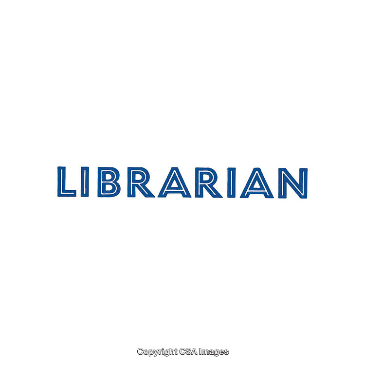 Blue Word Art Displaying 'Librarian' on a White Background