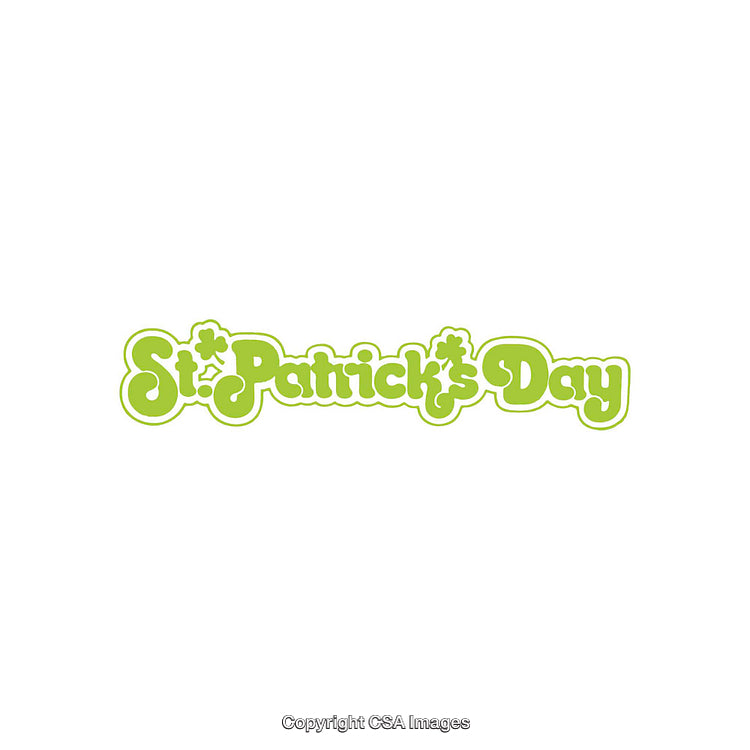 Green St. Patrick's Day Typography With Festive Decorations and Design