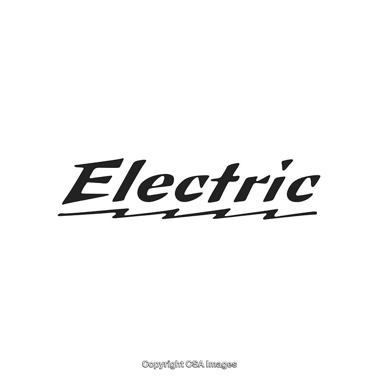Stylized Electric Logo Design with Bold Text on a White Background