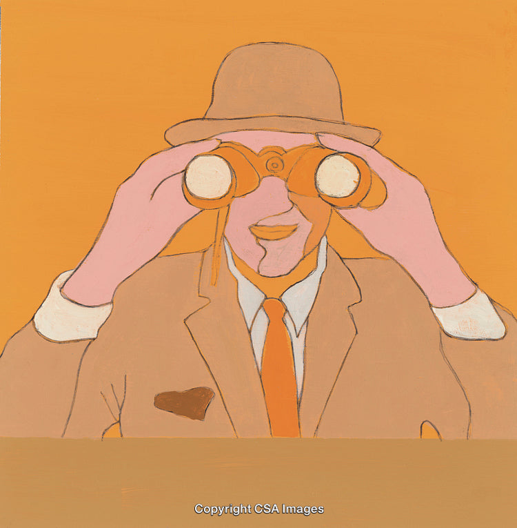 Man Looking Through Binoculars
