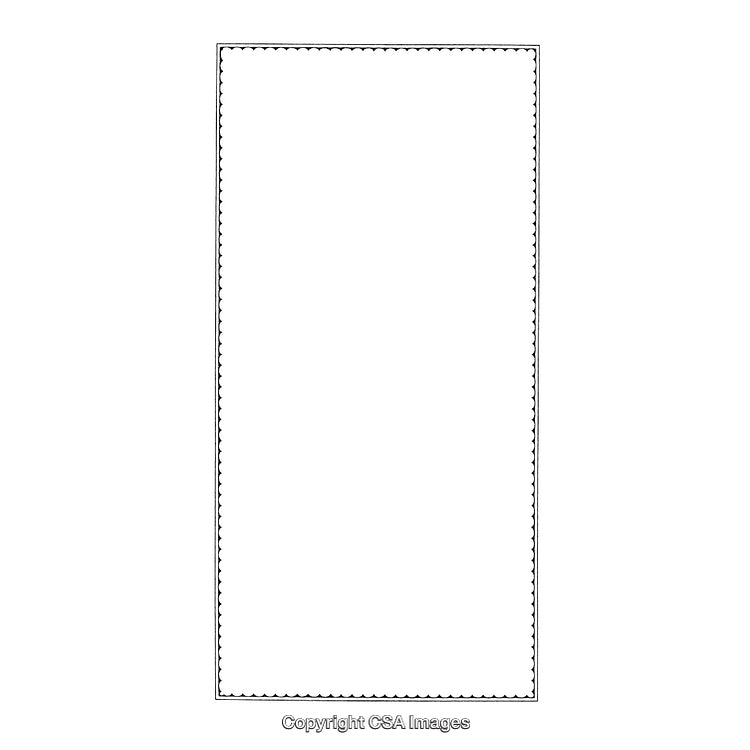 Elegant Black and White Decorative Bordered Frame Design Illustration