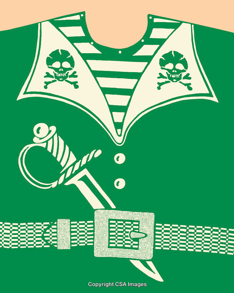 Vector Illustration of a Pirate-Themed Decorative Graphic Design