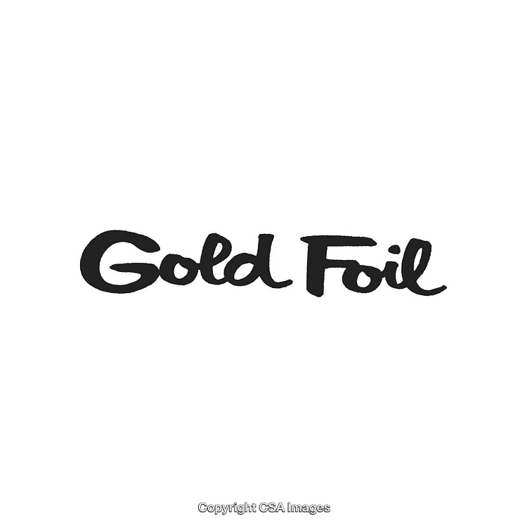 Hand Lettering Style 'Gold Foil' Text on White Background