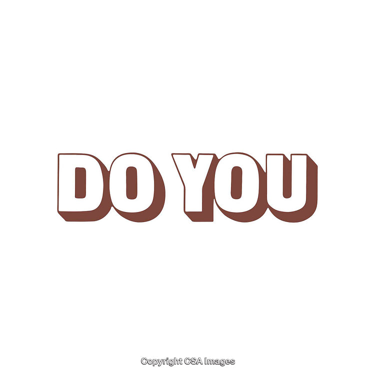 Bold Typography Text Display of the Phrase "Do You" in Brown