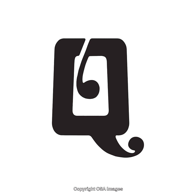 Creative Black Logo Featuring A Stylized Artistic Letter Q Design
