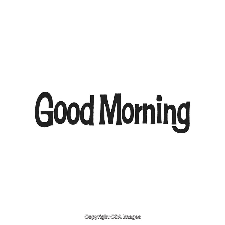 Simple Black and White Typography with Good Morning Greeting Text
