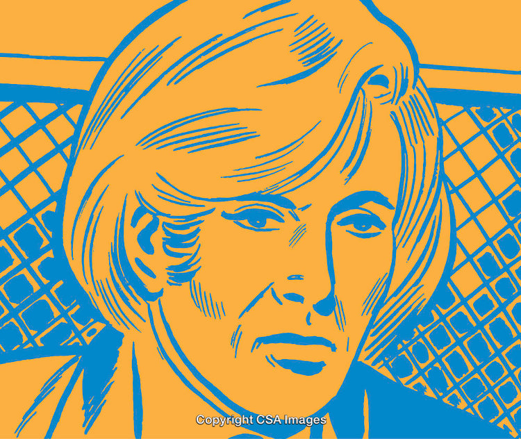 Abstract Portrait of a Thoughtful Individual in Vibrant Colors