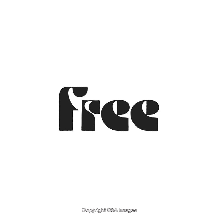 Minimalist Black on White Typography Emphasizing the Word Free