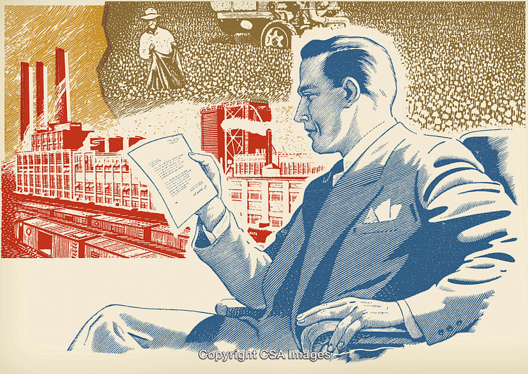 Businessman Reading a Letter