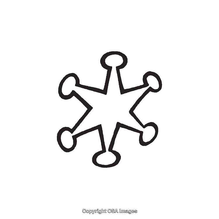 Black and White Stylized Star Shape Illustration with Unique Design
