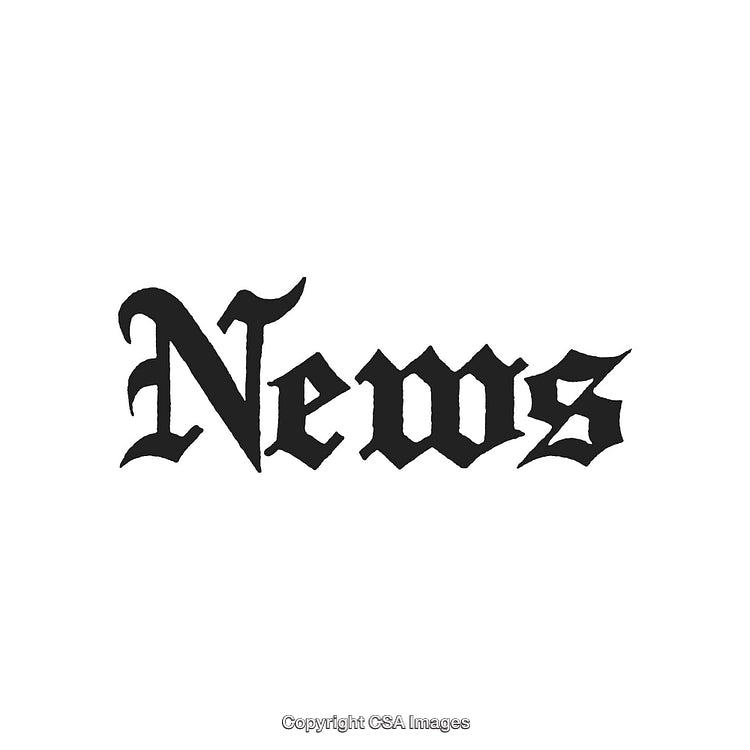 Classic Gothic News Typography on Clean White Background