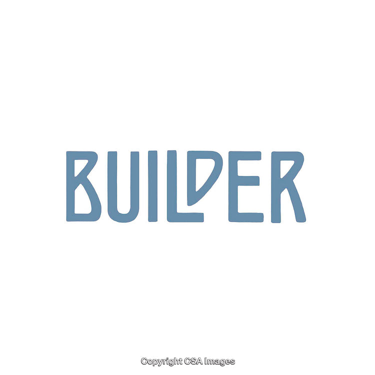 Creative Typography Display Featuring the Word 'Builder' in Stylish Design