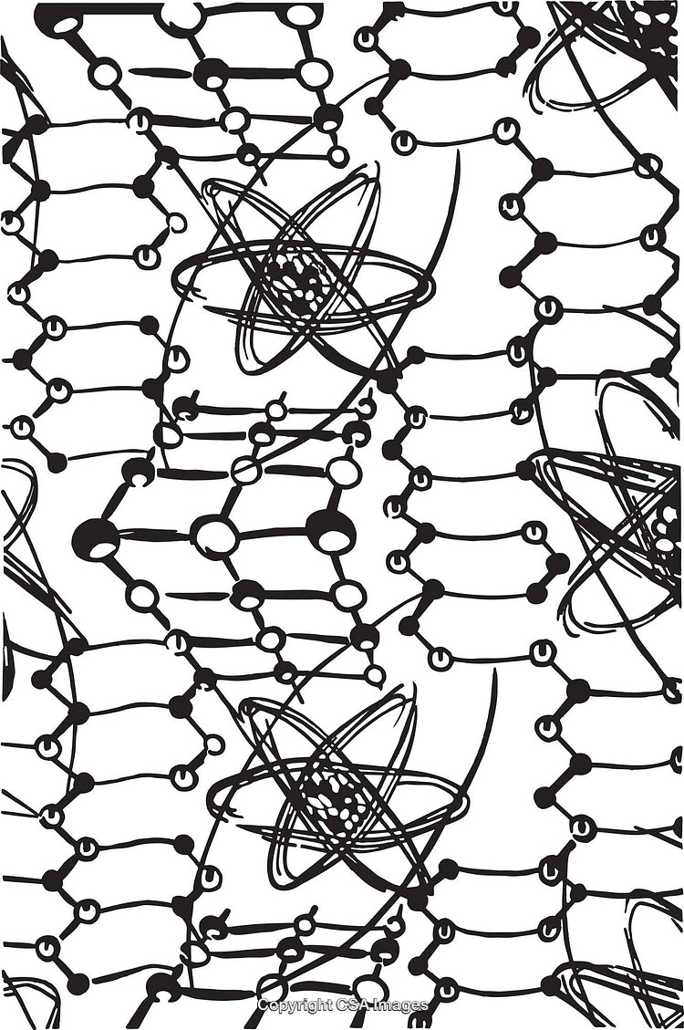 Monochrome Atomic Structure Pattern Background With Abstract Connections and Molecule Design