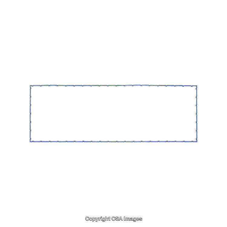 Minimalistic Rectangular Blue Border on a White Background