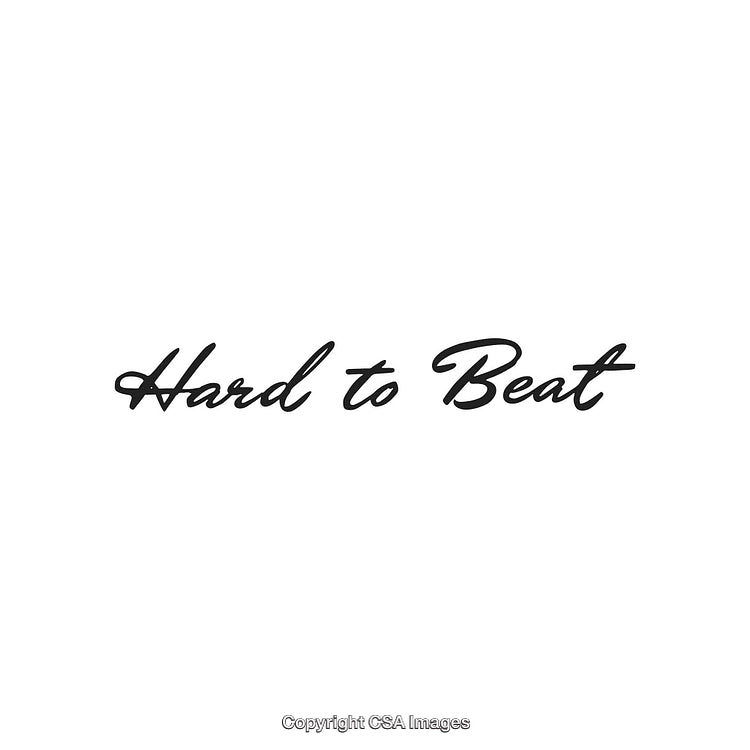 Elegant Handwritten Script Showcasing 'Hard to Beat' on a White Background