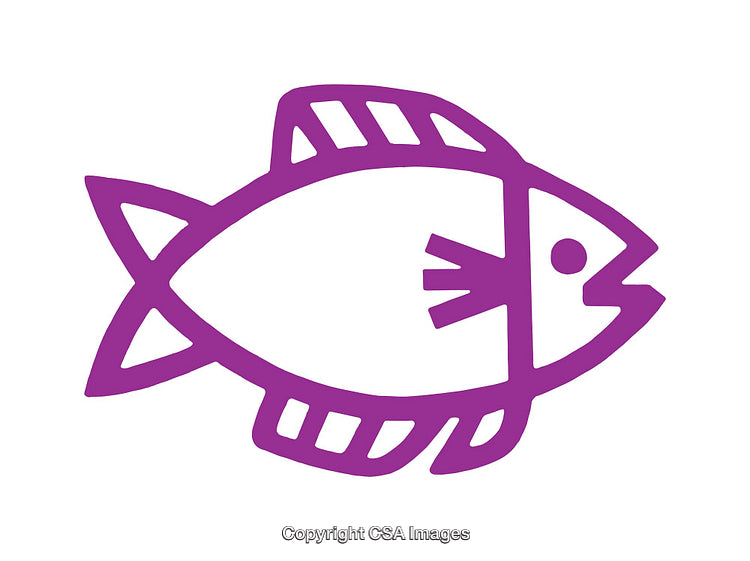 Vibrant Purple Fish Icon Design for Digital Projects and Branding