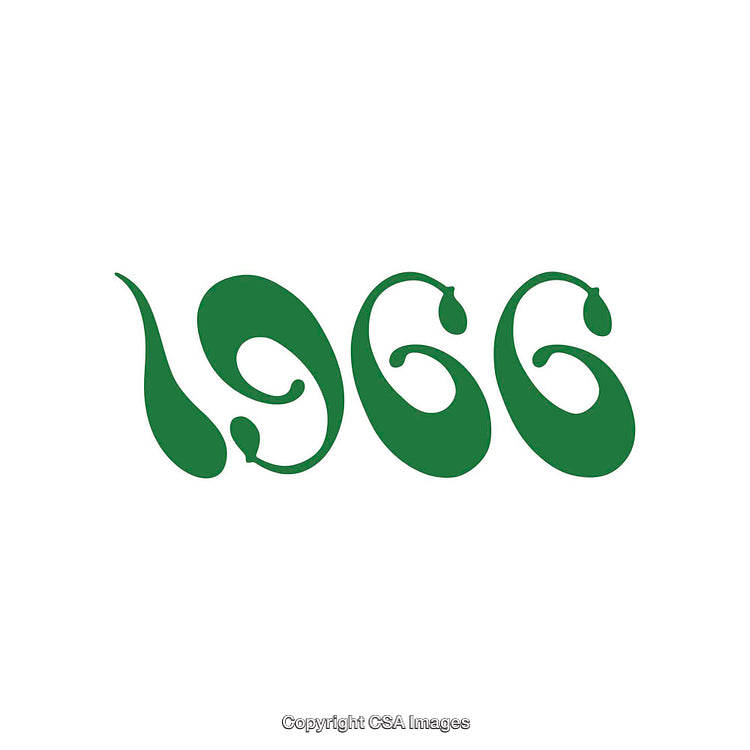 Green Abstract Design Incorporating Decorative Numbers with Fluid Artistic Style