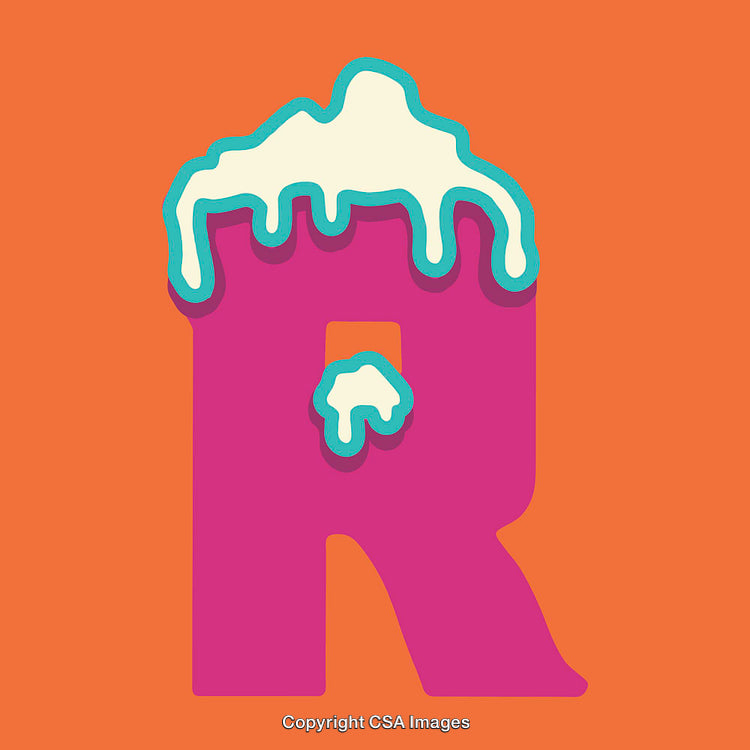 Creative Illustration of the Letter R with Vibrant Colorful Design